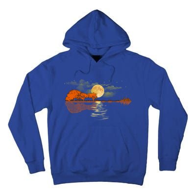 Guitar Great Gift Nature Guitar Lake Shadow Love Tall Hoodie