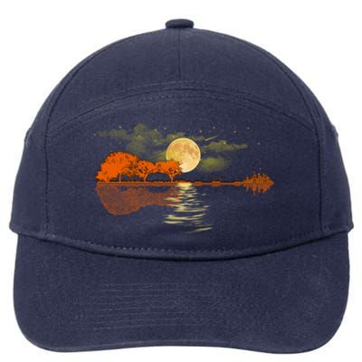 Guitar Great Gift Nature Guitar Lake Shadow Love 7-Panel Snapback Hat