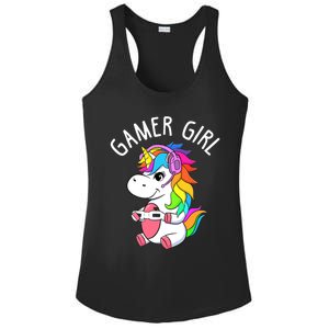 Gamer Girl Gaming Unicorn Cute Video Game Gift Wo Girl Ladies PosiCharge Competitor Racerback Tank