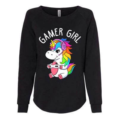 Gamer Girl Gaming Unicorn Cute Video Game Gift Wo Girl Womens California Wash Sweatshirt