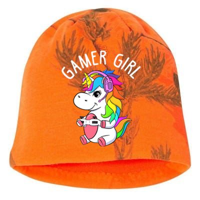 Gamer Girl Gaming Unicorn Cute Video Game Gift Wo Girl Kati - Camo Knit Beanie