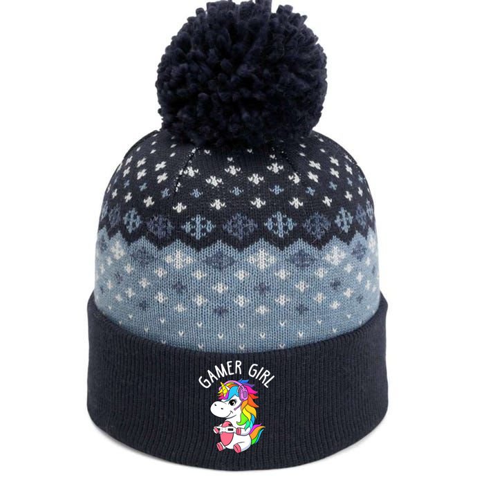 Gamer Girl Gaming Unicorn Cute Video Game Gift Wo Girl The Baniff Cuffed Pom Beanie