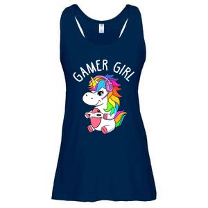 Gamer Girl Gaming Unicorn Cute Video Game Gift Wo Girl Ladies Essential Flowy Tank