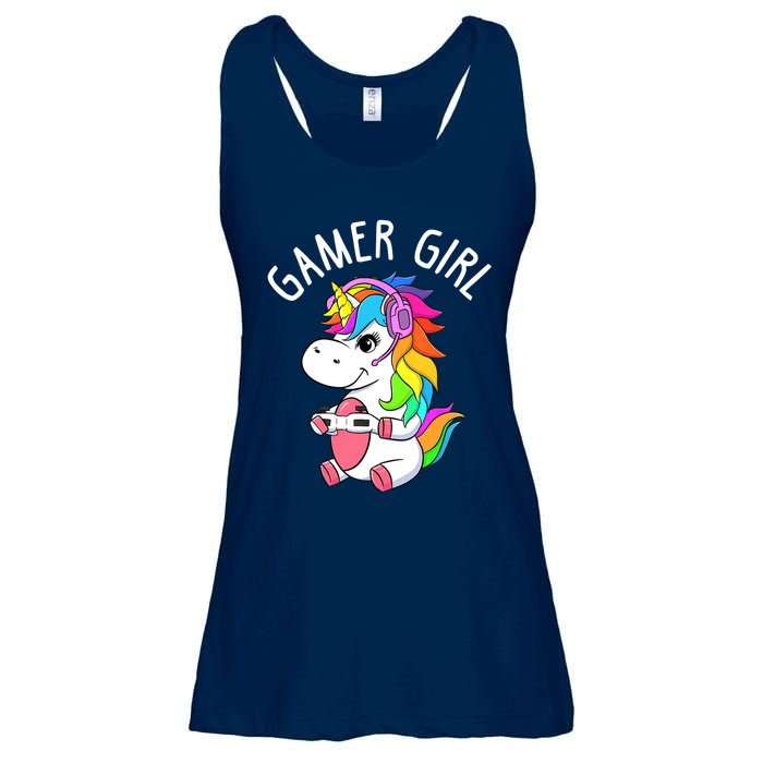 Gamer Girl Gaming Unicorn Cute Video Game Gift Wo Girl Ladies Essential Flowy Tank