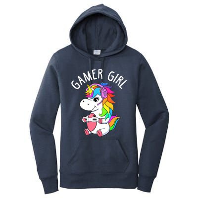 Gamer Girl Gaming Unicorn Cute Video Game Gift Wo Girl Women's Pullover Hoodie