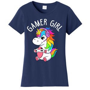 Gamer Girl Gaming Unicorn Cute Video Game Gift Wo Girl Women's T-Shirt