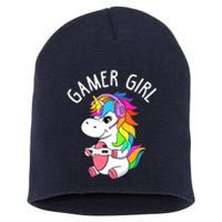 Gamer Girl Gaming Unicorn Cute Video Game Gift Wo Girl Short Acrylic Beanie