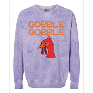 Gobble Gobble Gobble Thanksgiving Turkey Colorblast Crewneck Sweatshirt