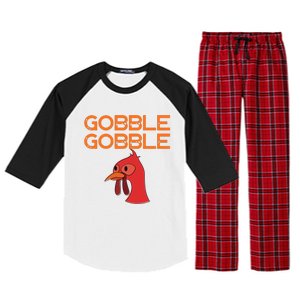 Gobble Gobble Gobble Thanksgiving Turkey Raglan Sleeve Pajama Set