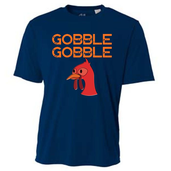 Gobble Gobble Gobble Thanksgiving Turkey Cooling Performance Crew T-Shirt