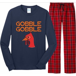 Gobble Gobble Gobble Thanksgiving Turkey Long Sleeve Pajama Set