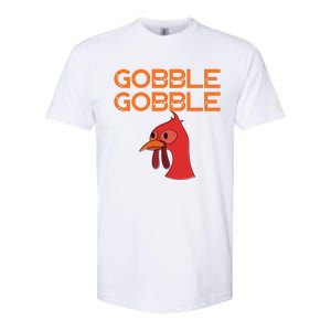 Gobble Gobble Gobble Thanksgiving Turkey Softstyle CVC T-Shirt