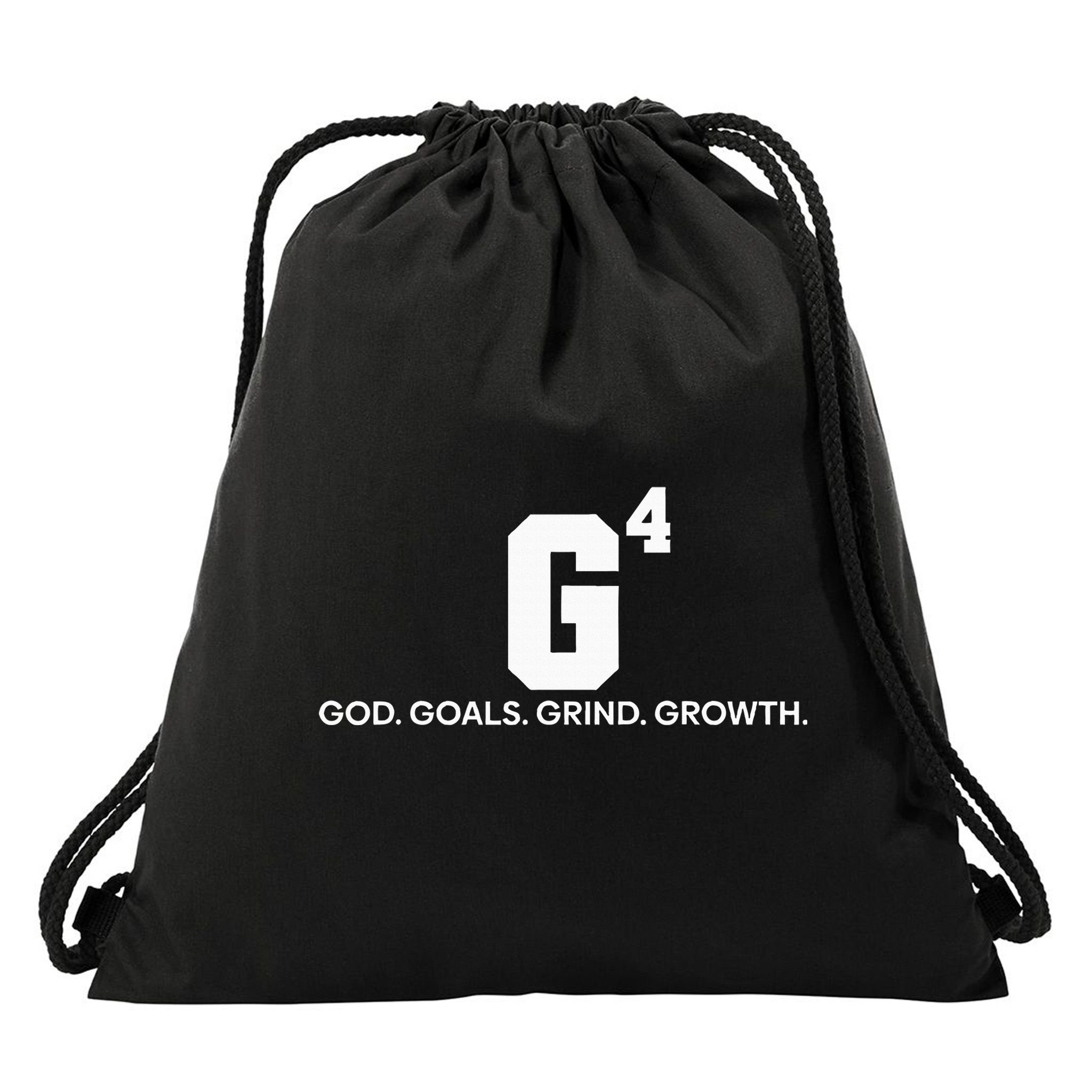 G4 God Goals Grind Growth Funny Christian Drawstring Bag