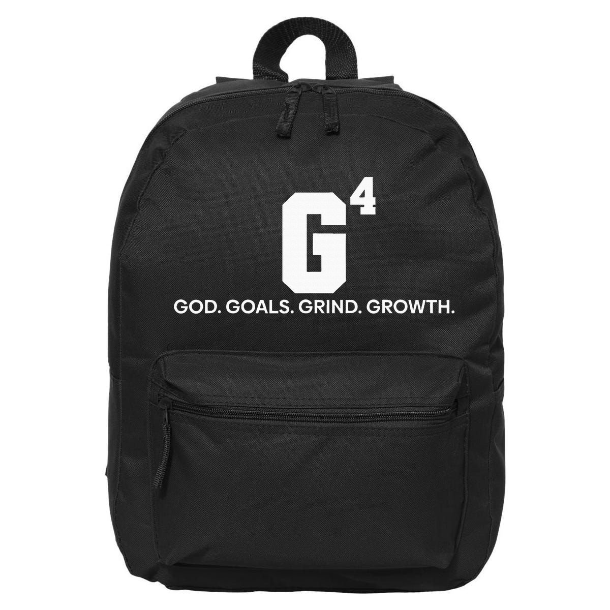 G4 God Goals Grind Growth Funny Christian 16 in Basic Backpack