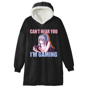 Gamer Girl Gaming I Cant Hear You Im Gaming Video Games Hooded Wearable Blanket