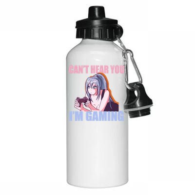 Gamer Girl Gaming I Cant Hear You Im Gaming Video Games Aluminum Water Bottle