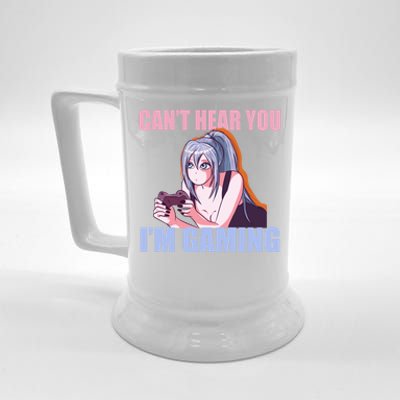 Gamer Girl Gaming I Cant Hear You Im Gaming Video Games Beer Stein