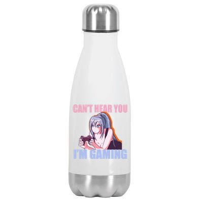 Gamer Girl Gaming I Cant Hear You Im Gaming Video Games Stainless Steel Insulated Water Bottle