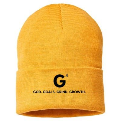 G4 God. Goals. Grind. Growth. Sustainable Knit Beanie