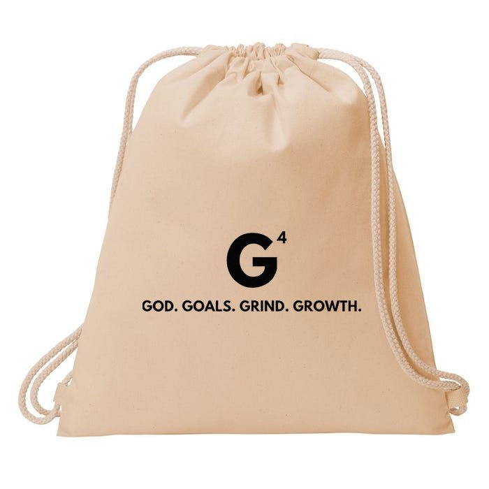 G4 God. Goals. Grind. Growth. Drawstring Bag
