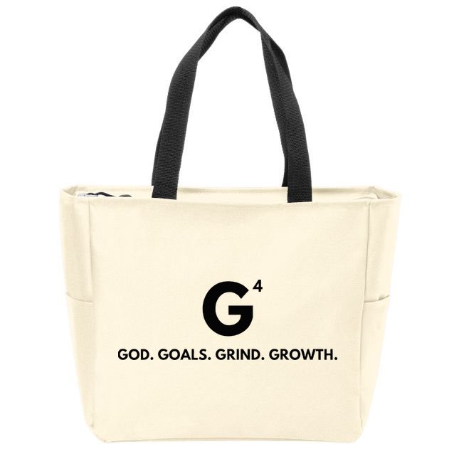 G4 God. Goals. Grind. Growth. Zip Tote Bag