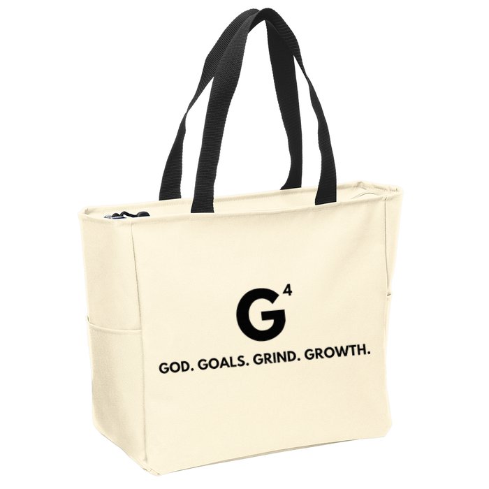 G4 God. Goals. Grind. Growth. Zip Tote Bag