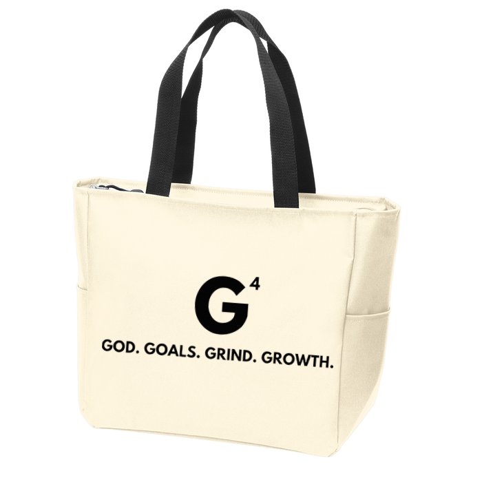 G4 God. Goals. Grind. Growth. Zip Tote Bag