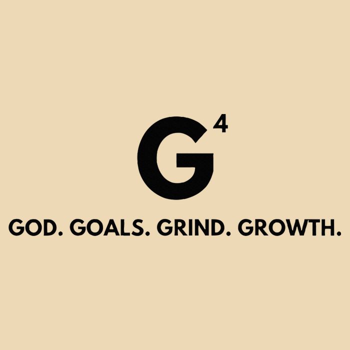 G4 God. Goals. Grind. Growth. Zip Tote Bag