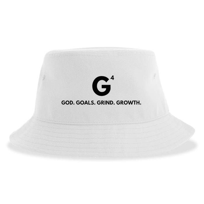 G4 God. Goals. Grind. Growth. Sustainable Bucket Hat