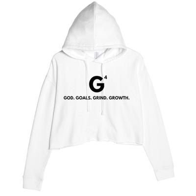 G4 God. Goals. Grind. Growth. Crop Fleece Hoodie