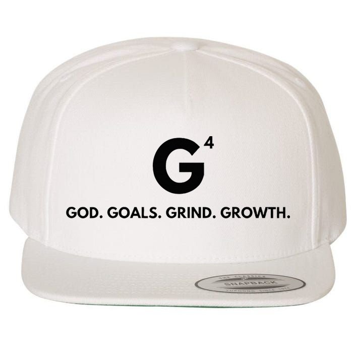 G4 God. Goals. Grind. Growth. Wool Snapback Cap