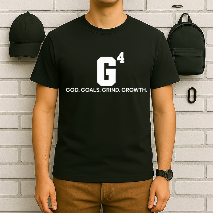 G4 God Goals Grind Growth Funny Christian T-Shirt