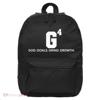 G4 God Goals Grind Growth Funny Christian 16 in Basic Backpack