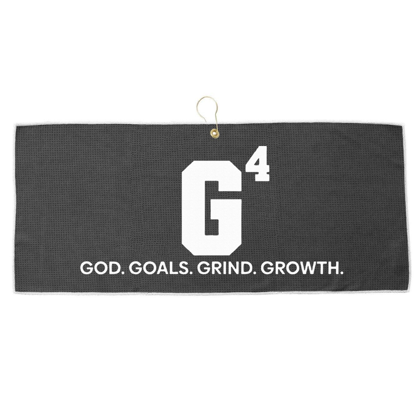 G4 God Goals Grind Growth Funny Christian Large Microfiber Waffle Golf Towel