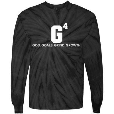 G4 God Goals Grind Growth Funny Christian Tie-Dye Long Sleeve Shirt