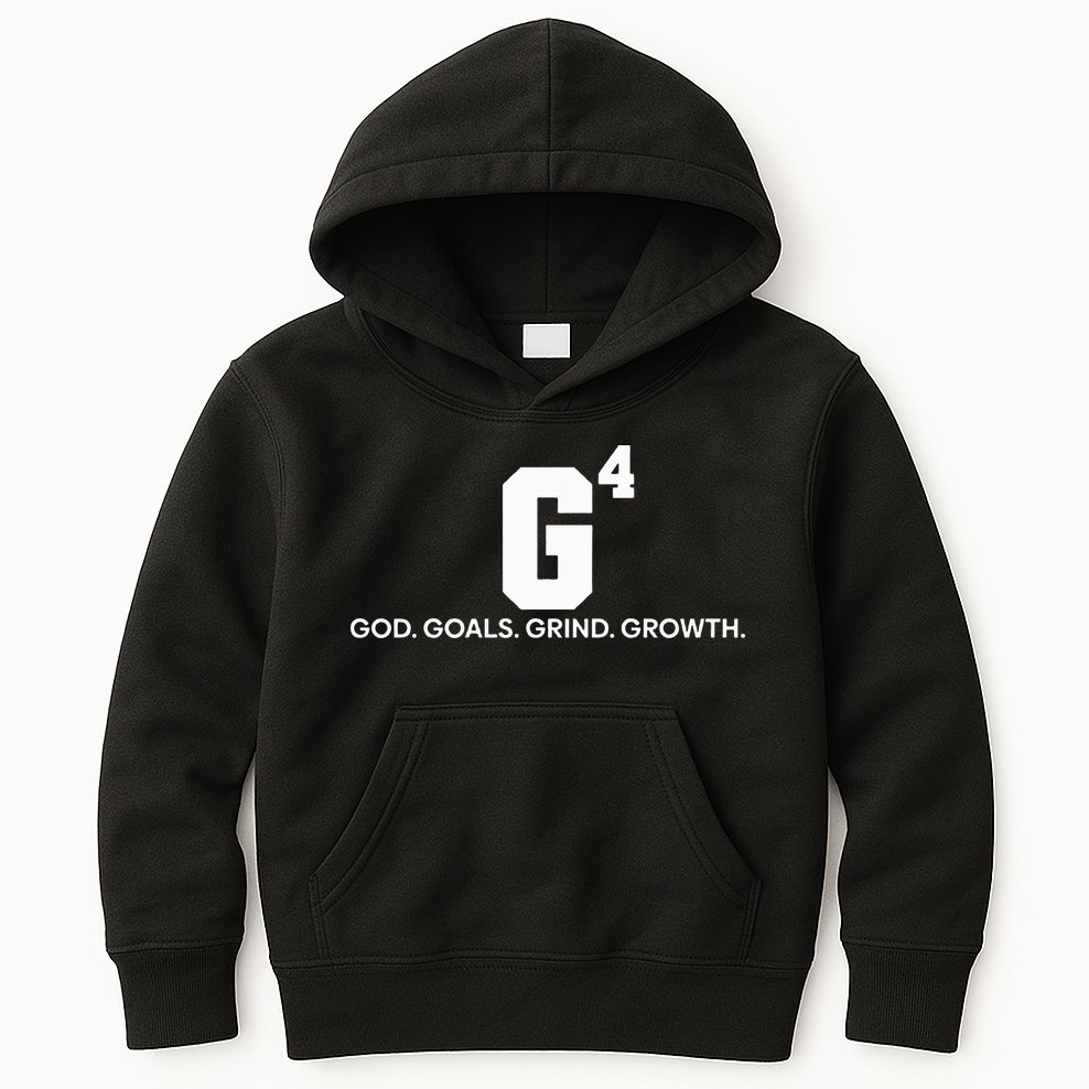 G4 God Goals Grind Growth Funny Christian Kids Hoodie