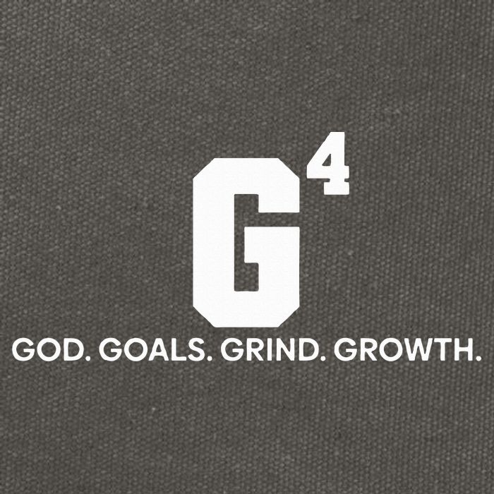 G4 God Goals Grind Growth Funny Christian Cotton Canvas Backpack