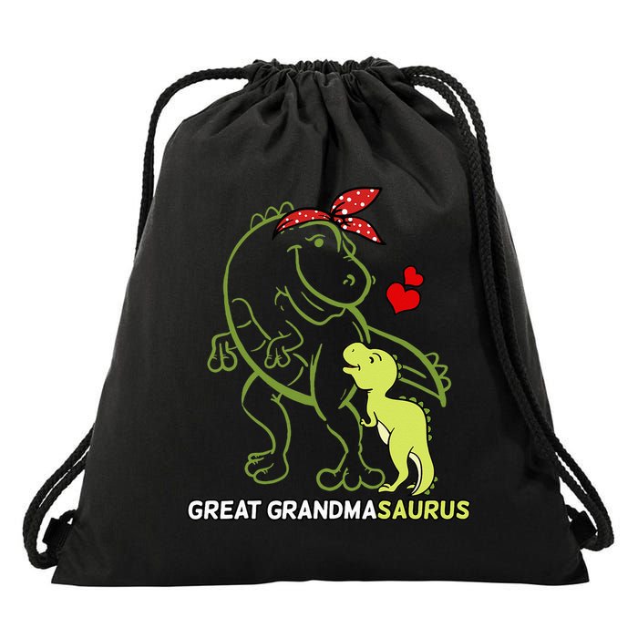 Great Grandmasaurus Great Grandma Dinosaur Baby Drawstring Bag