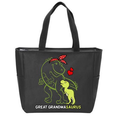 Great Grandmasaurus Great Grandma Dinosaur Baby Zip Tote Bag