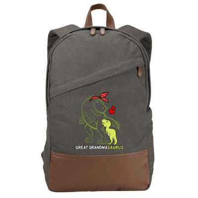 Great Grandmasaurus Great Grandma Dinosaur Baby Cotton Canvas Backpack