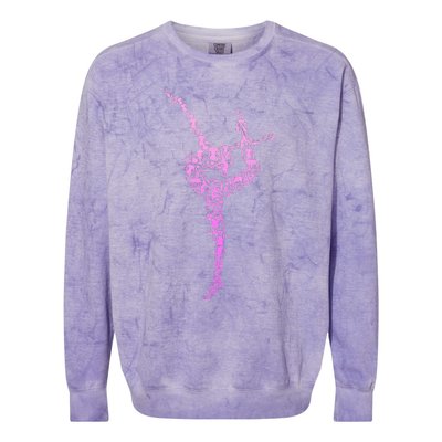 Gymnastics Gymnast Colorblast Crewneck Sweatshirt