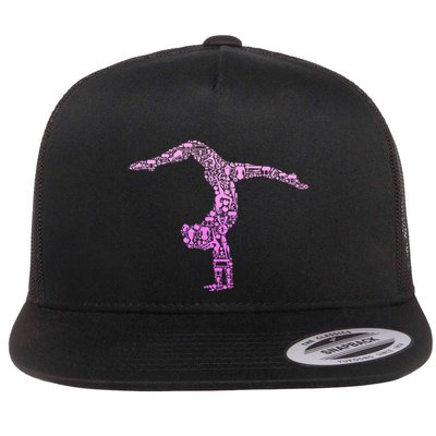 Gymnastics Gymnast Flat Bill Trucker Hat