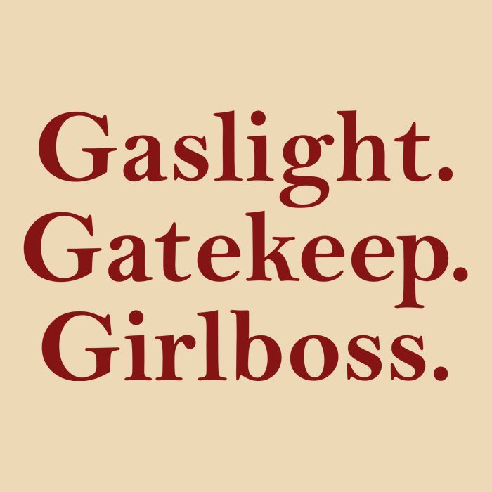 Gaslight Gatekeep Girlboss Drawstring Bag