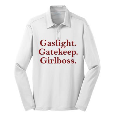 Gaslight Gatekeep Girlboss Silk Touch Performance Long Sleeve Polo