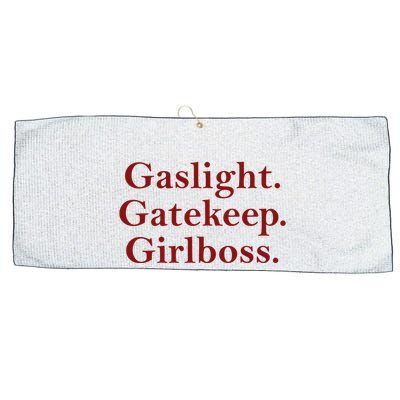 Gaslight Gatekeep Girlboss Large Microfiber Waffle Golf Towel