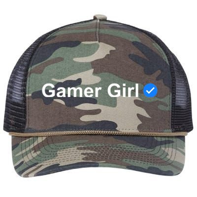 Gamer Girl Retro Rope Trucker Hat Cap