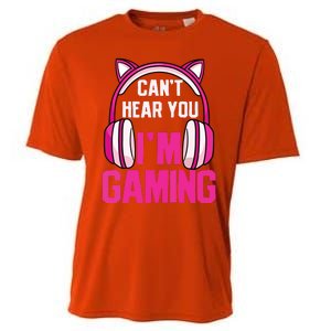 Gamer Girl Gaming I Cant Hear You Im Gaming Video Games Cooling Performance Crew T-Shirt