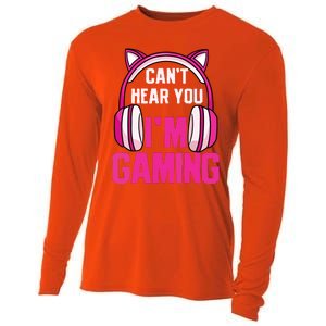 Gamer Girl Gaming I Cant Hear You Im Gaming Video Games Cooling Performance Long Sleeve Crew