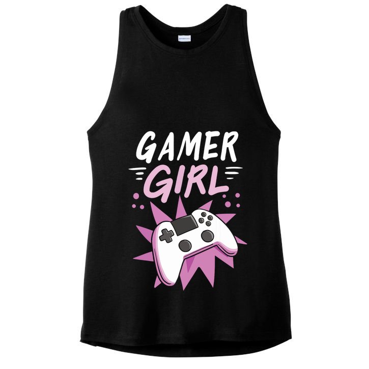 Gamer Girl Gaming Streaming Video Games Gift Ladies PosiCharge Tri-Blend Wicking Tank