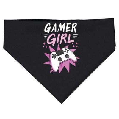 Gamer Girl Gaming Streaming Video Games Gift USA-Made Doggie Bandana